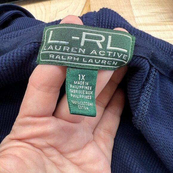 Lauren Ralph Lauren Active Zip-Up Hoodie Lightweight Navy Blue Size 1X - Picture 10 of 13